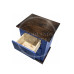 COUNTRY 3 DRAWER BEDSIDE IN DARK BLUE