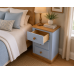 Country 3 Drawer Bedside In Sky Blue Country 3 Drawer Bedside In Sky Blue