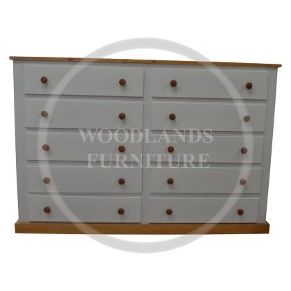 Country 10 Drawer Chest In Ivory