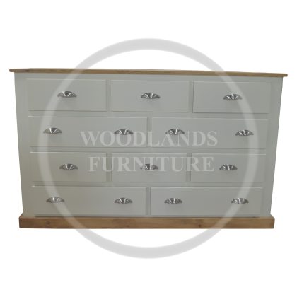 Country 10 Drawer Mixed Chest In Ivory