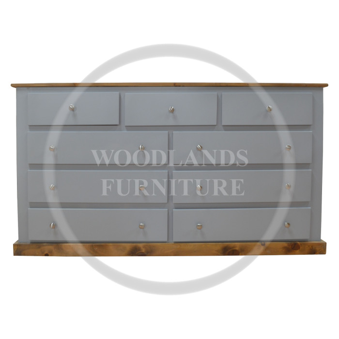 COUNTRY 3+6 CHEST OF DRAWERS IN GREY COUNTRY 3+6 CHEST OF DRAWERS IN GREY