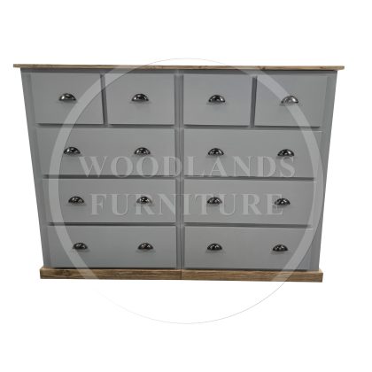 Country 4+6 Deep Drawers Chest In Grey