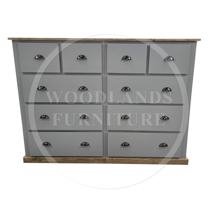COUNTRY 4+6 DEEP DRAWERS CHEST IN GREY COUNTRY 4+6 DEEP DRAWERS CHEST IN GREY