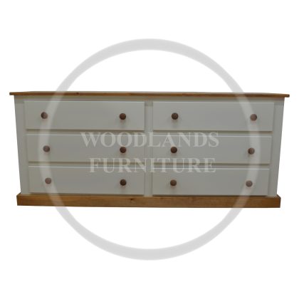 Country 6 Drawer Chest (3+3) In Ivory