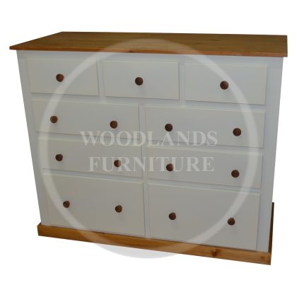 Country 3+6 Drawer Chest Deep In Ivory
