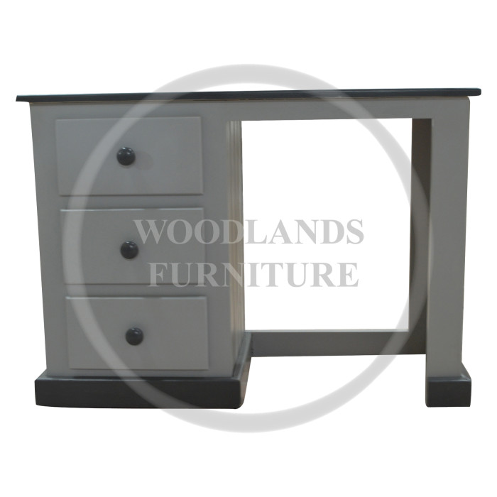 COUNTRY SOLID PINE 3 DRAWER DRESSING TABLE IN GREY COUNTRY SOLID PINE 3 DRAWER DRESSING TABLE IN GREY