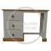 British Handmade 100cm Wide Dressing Table with 3 Drawers on Left - Country Ivory (Bespoke Sizes)