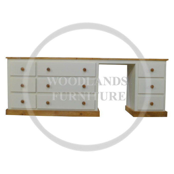 COUNTRY 9 DRAWER DRESSING TABLE IN IVORY COUNTRY 9 DRAWER DRESSING TABLE IN IVORY