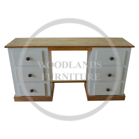 COUNTRY 6 DRAWER DRESSING TABLE IN IVORY
