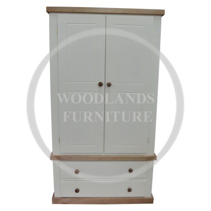Country 2 Drawer Wardrobe In Ivory