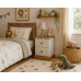 Handmade in England Country Kiddies 2 Drawer Bedside Cabinet in Ivory - Fully Assembled
