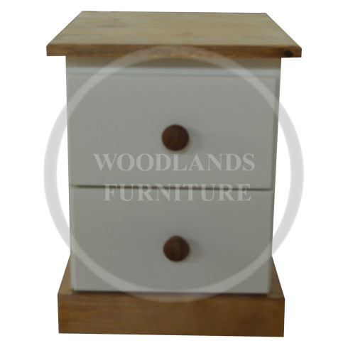 COUNTRY KIDDIES 2 DRAWER BEDSIDE IN IVORY