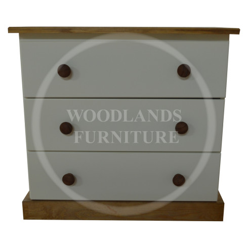 COUNTRY KIDDIES 3 CHEST OF DRAWERS IN IVORY 