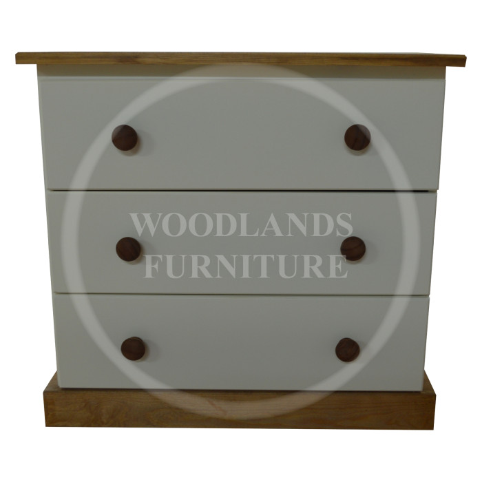 COUNTRY KIDDIES 3 CHEST OF DRAWERS IN IVORY 