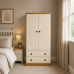 Handmade in the UK 2 Drawer 80cm Wide Wardrobe - Country Kiddies Ivory (Made to Measure) Handmade in the UK 2 Drawer 80cm Wide Wardrobe - Country Kiddies Ivory (Made to Measure)