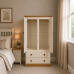 Handmade in the UK 2 Drawer 80cm Wide Wardrobe - Country Kiddies Ivory (Made to Measure) Handmade in the UK 2 Drawer 80cm Wide Wardrobe - Country Kiddies Ivory (Made to Measure)