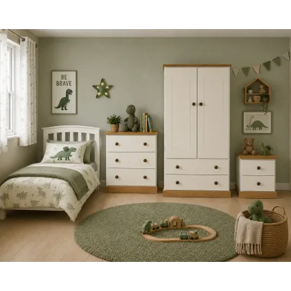 Handmade in England Country Kiddies 3 Piece Bedroom Set in Ivory
