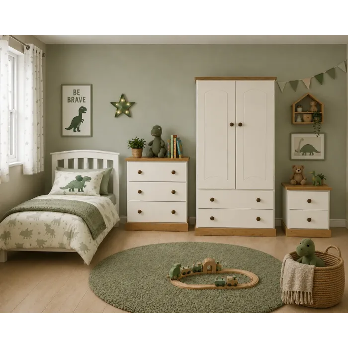 3 Piece Bedroom Furniture Set - Country Kiddies Ivory | Handmade in England