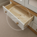 COUNTRY TRIPLE 4 DRAWER MIRRORED WARDROBE-ALL DOORS MIRRORED IN IVORY