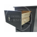 CROWN 3 DRAWER BEDSIDE CABINET IN DARK GREY