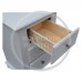 CROWN 3 DRAWER BEDSIDE CABINET IN WHITE