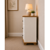 COUNTRY CROWN 3 DRAWER BEDSIDE IN IVORY COUNTRY CROWN 3 DRAWER BEDSIDE IN IVORY