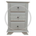 CROWN 3 DRAWER BEDSIDE CABINET IN WHITE