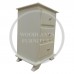 CROWN 3 DRAWER BEDSIDE CABINET IN WHITE