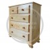 CROWN SOLID PINE 2 + 3 DRAWER CHEST IN NATURAL POLISHED 