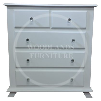 Crown 2+3 Drawer Chest In White