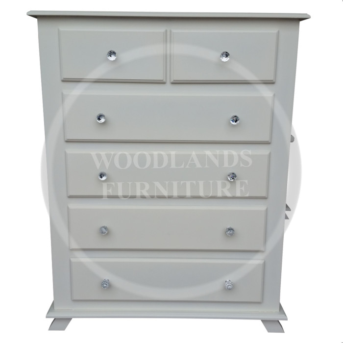 CROWN 2+4 DRAWER CHEST IN WHITE CROWN 2+4 DRAWER CHEST IN WHITE