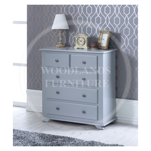 CROWN 2+3 DRAWER CHEST IN GREY