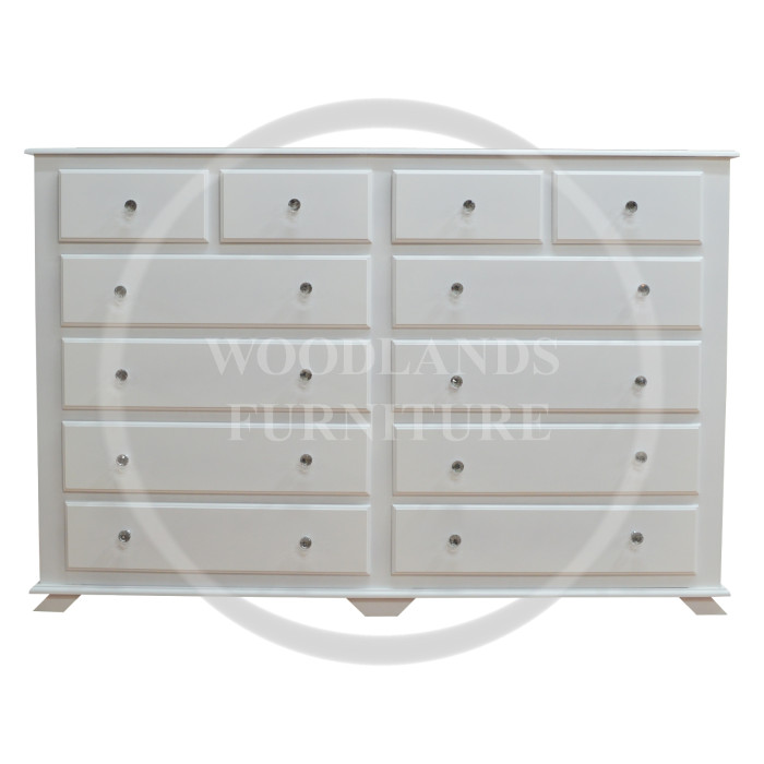 CROWN 4+8 DRAWER CHEST IN WHITE CROWN 4+8 DRAWER CHEST IN WHITE