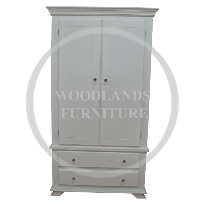 CROWN 2 DRAWER WARDROBE IN WHITE CROWN 2 DRAWER WARDROBE IN WHITE