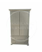 CROWN 2 DRAWER WARDROBE- DESIGN DOORS IN IVORY
