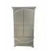 Handmade in England Crown 2 Drawer Wardrobe- Design Doors in Ivory