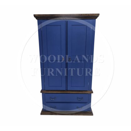 Crown Special 2 Drawer Wardrobe In Dark Blue