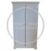 Handmade in England Crown 2 Door Full Hanging Wardrobe in White