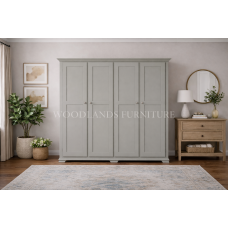 CROWN QUAD FULL HANGING WARDROBE IN GREY