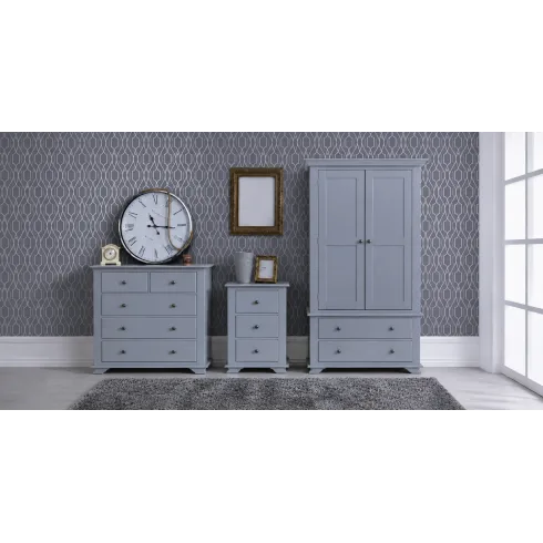 Handmade in England Crown 3 Piece Bedroom Set- Desing Doors in Grey Handmade in England Crown 3 Piece Bedroom Set- Desing Doors in Grey