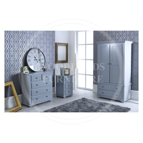 CROWN 3 PIECE BEDROOM SET- DESING DOORS IN GREY