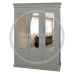Handmade in England Crown Triple Full Hanging Shelved Wardrobe- All Doors Mirrored in Ivory