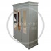 CROWN TRIPLE FULL HANGING  SHELVED WARDROBE- ALL DOORS MIRRORED IN IVORY