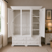 CROWN TRIPLE 4 DRAWER SHELVED WARDROBE IN GREY