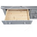 CROWN TRIPLE 4 DRAWER SHELVED WARDROBE IN GREY CROWN TRIPLE 4 DRAWER SHELVED WARDROBE IN GREY