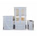 UK Handmade 3 Piece Bedroom Furniture Set - Mirrored Design - Dewsbury White (Custom Finish Options)