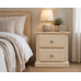 Handmade in England Dewsbury Solid Pine 2 Drawer Bedside Cabinet in Natural Untreated Wood - Fully Assembled
