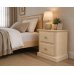 Handmade in England Dewsbury Solid Pine 2 Drawer Bedside Cabinet in Natural Untreated Wood - Fully Assembled