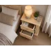 Handmade in England Dewsbury Solid Pine 2 Drawer Bedside Cabinet in Natural Untreated Wood - Fully Assembled