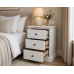 Dewsbury Junior 3 Drawer Bedside In White